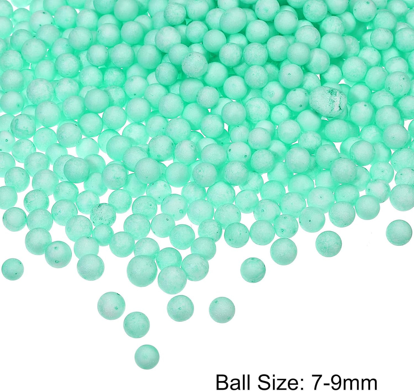 MECCANIXITY Foam Beads Foam Balls 7-9mm for Wedding and Party Decorations, Tiny Packing Balls, Arts DIY Crafts Supplies (Green,1 Pack Approx 3000pcs)