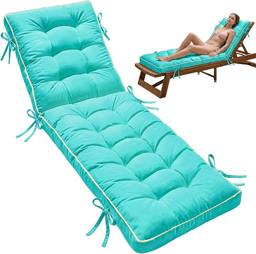 72x21 Inch Folding Chaise Lounge Cushion Quick Dry by AMCATON