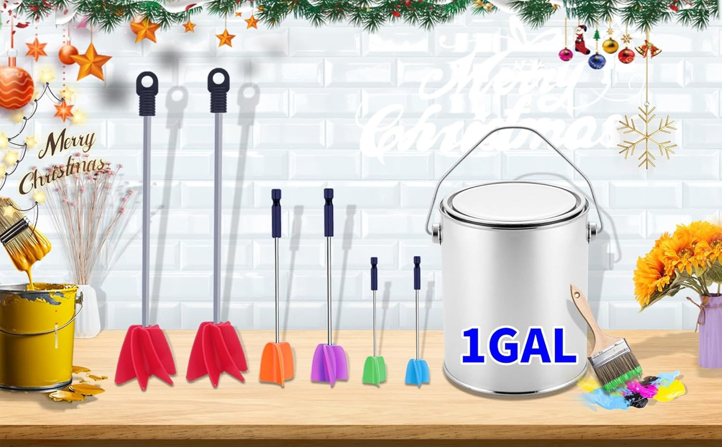 3 Sizes/6 Pack Paint Mixer,11.8 Inch, 1 Gallon Paint Mixer for Drill, Resin Mixer, Epoxy Mixer, Paint Stirrer for Drill, Drill Mixer Attachment, Epoxy Resin Mixer, Drill Paint Mixer