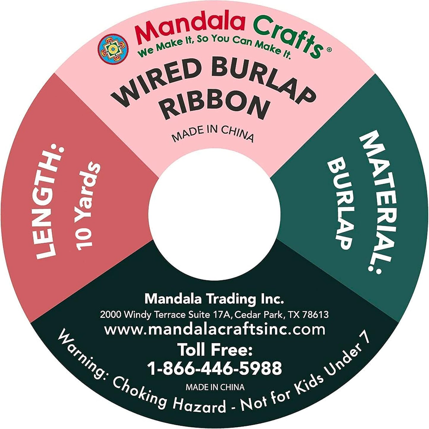 Mandala Crafts Turquoise Burlap Wired Ribbon 3 Inches Wide Jute Ribbons for Crafts - 10 Yds Roll Rustic Burlap Wrap Trim Ribbons for Wreaths Bows Party Decoration