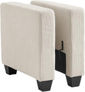 CHIC HOUSE Middle Module for Modular Couch, Corduroy Customizable Chaise by CHICHOUSE
