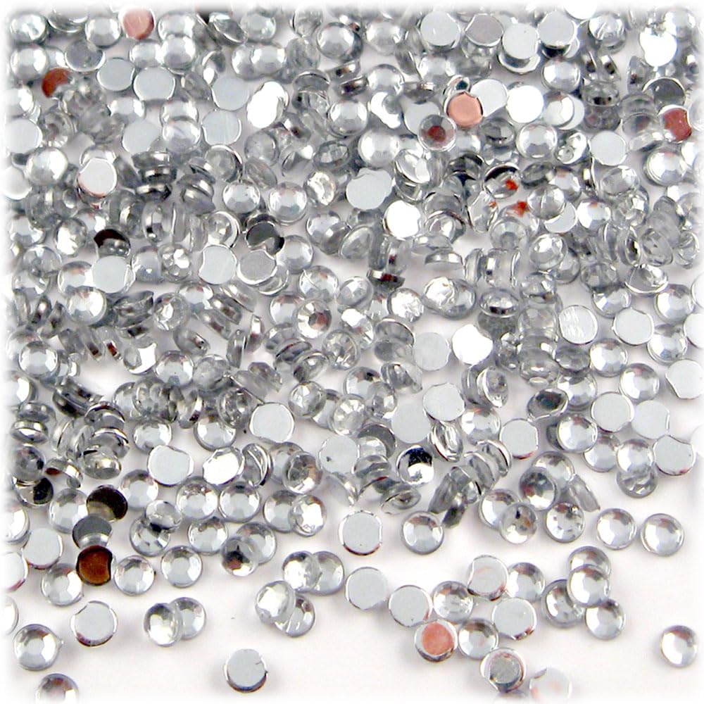 The Crafts Outlet 1,440pc Rhinestones Round 3mm (10ss) Flatback Beer Brown