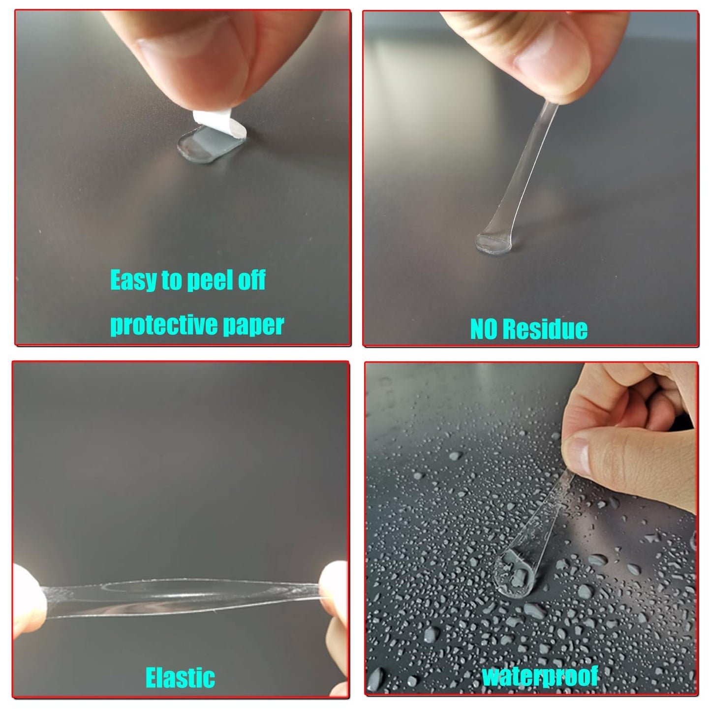 540 Pcs Sticky Tack Poster Stickers, Double Sided Sticky Round Clear Stickers, No Trace Poster Adhesive Putty Removable Waterproof Adhesive Dots for Festival Decoration Sticky Dot (0.31" X 0.51")