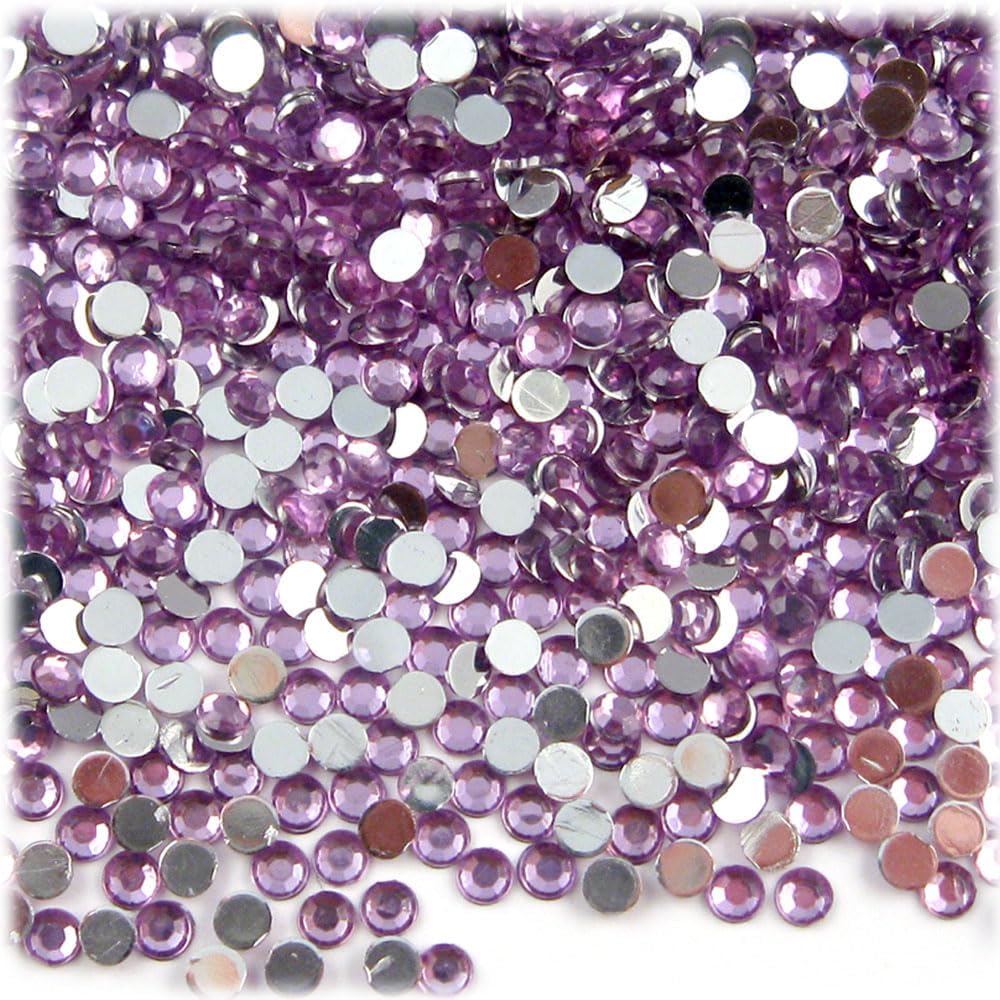 The Crafts Outlet 1,440pc Rhinestones Round 3mm (10ss) Flatback Orange