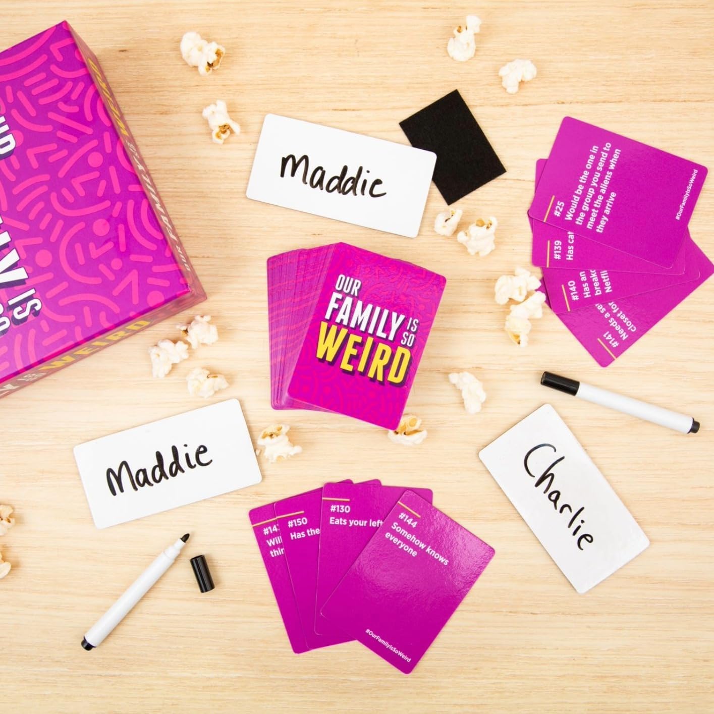 DSS Games Our Family is So Weird [A Family Card Game to Decide Who’s Most Likely to | Game Night Idea for Kids, Adults & Groups | Great for Halloween, Stocking Stuffers, Friendsgiving, Thanksgiving]