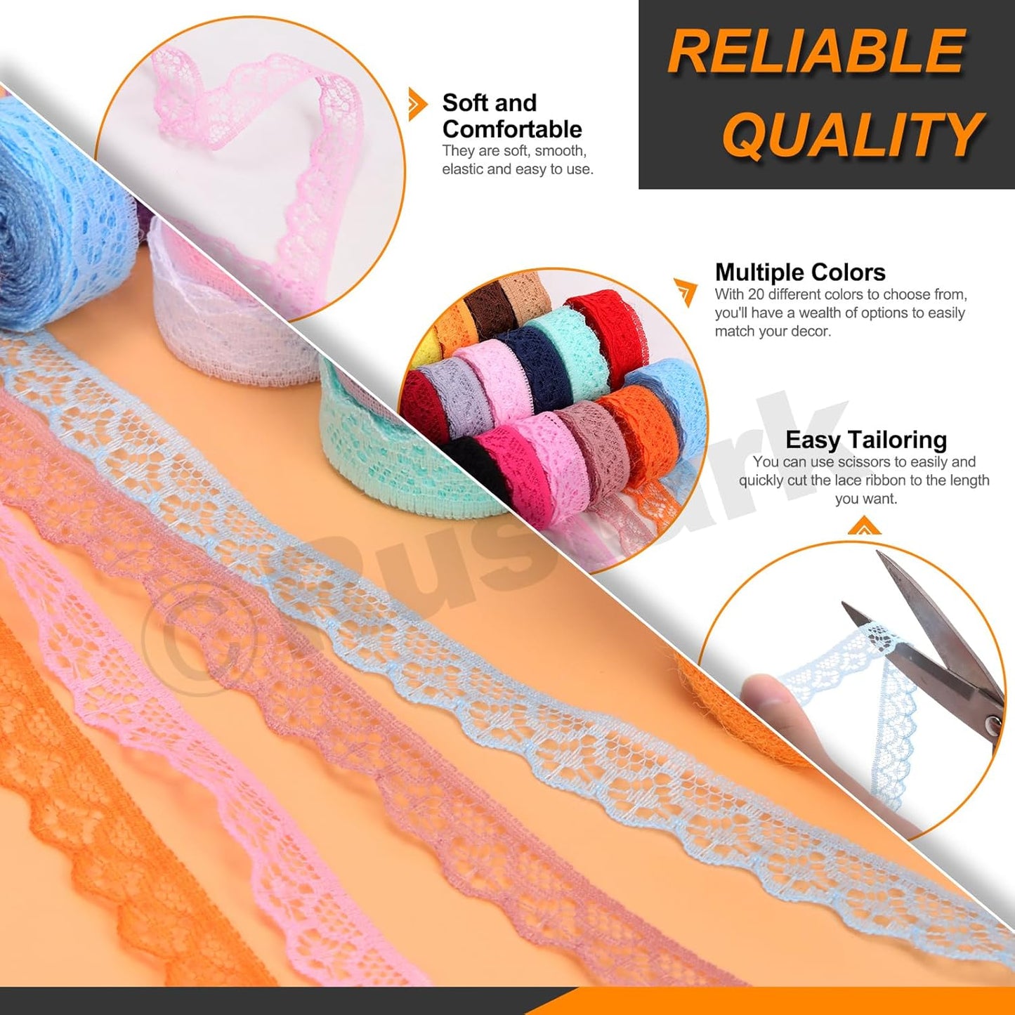 20Pcs 0.6Inch/1.5CM Colorful Lace Ribbon Floral Lace Ribbon Trim Fabric Sewing Vintage Trims Laces for Craft Sewing Making Gift Wrapping Wedding Decorations