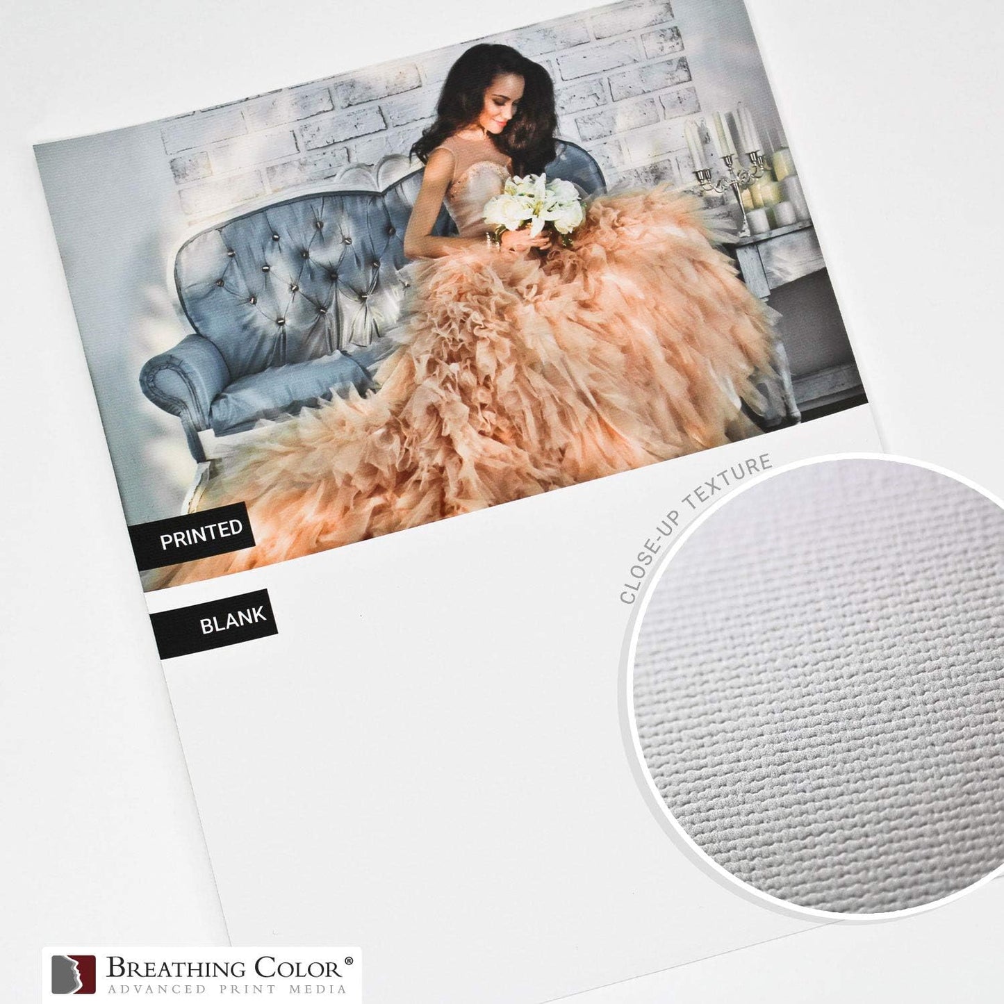 Premium Lyve Matte Canvas Paper Perfect For Use on Professional Makes and Models of Epson, Canon and HP printers preferred by Professionals. 19 mil textured Canvas offered in a 54 inch by 40 ft roll