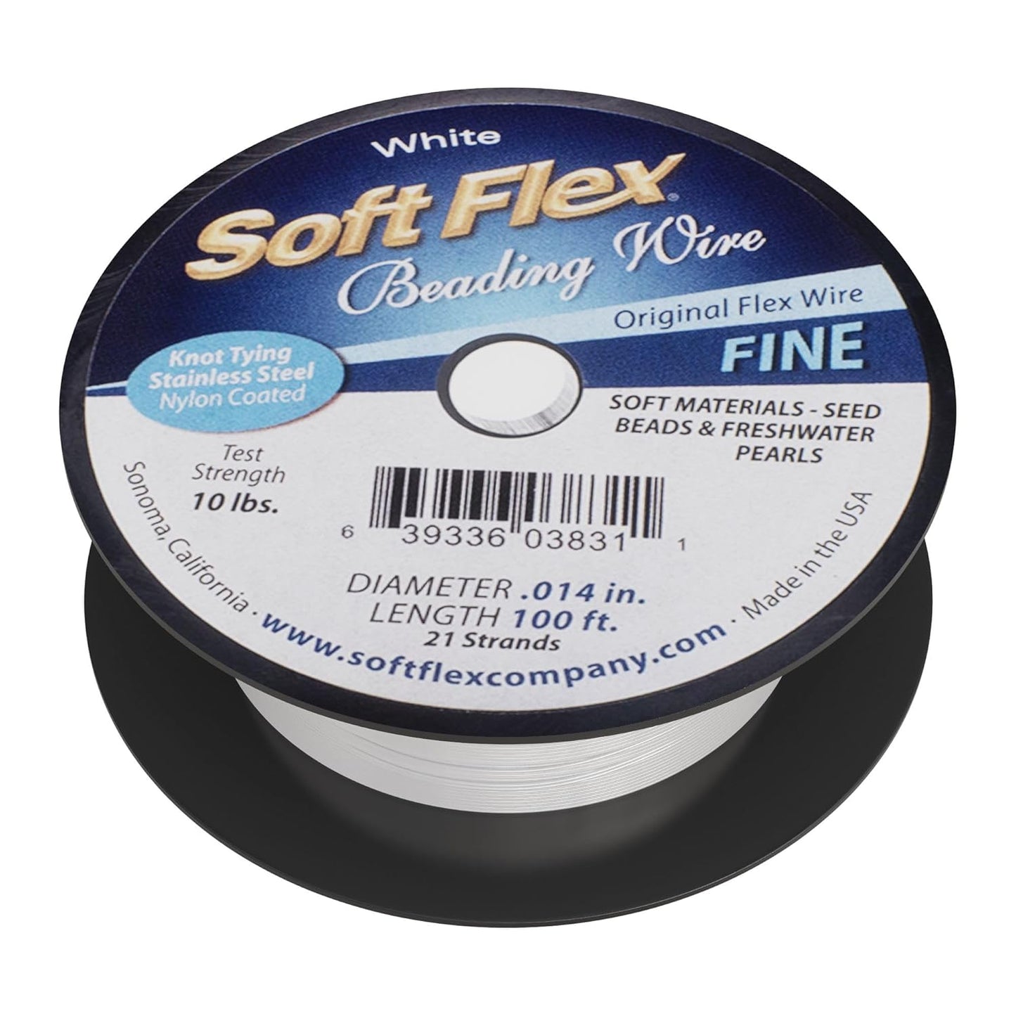 Soft Flex 21 Strand Beading Wire - Fine 0.14 Diameter - 100 Feet Design Wire