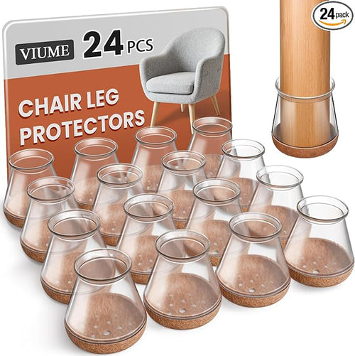 24 Pcs Chair Leg Floor Protectors by VIUME