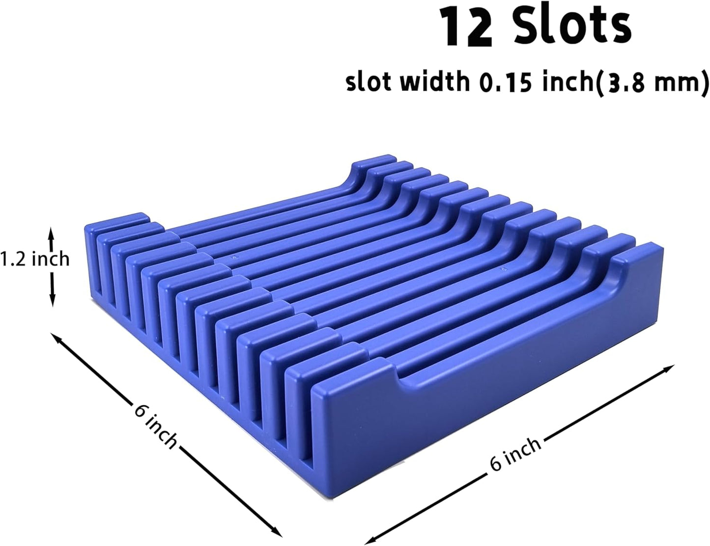 Storage Rack for Quilting Rulers, 12 Slot Ruler Holder Organizer and Storage (4-Pack)