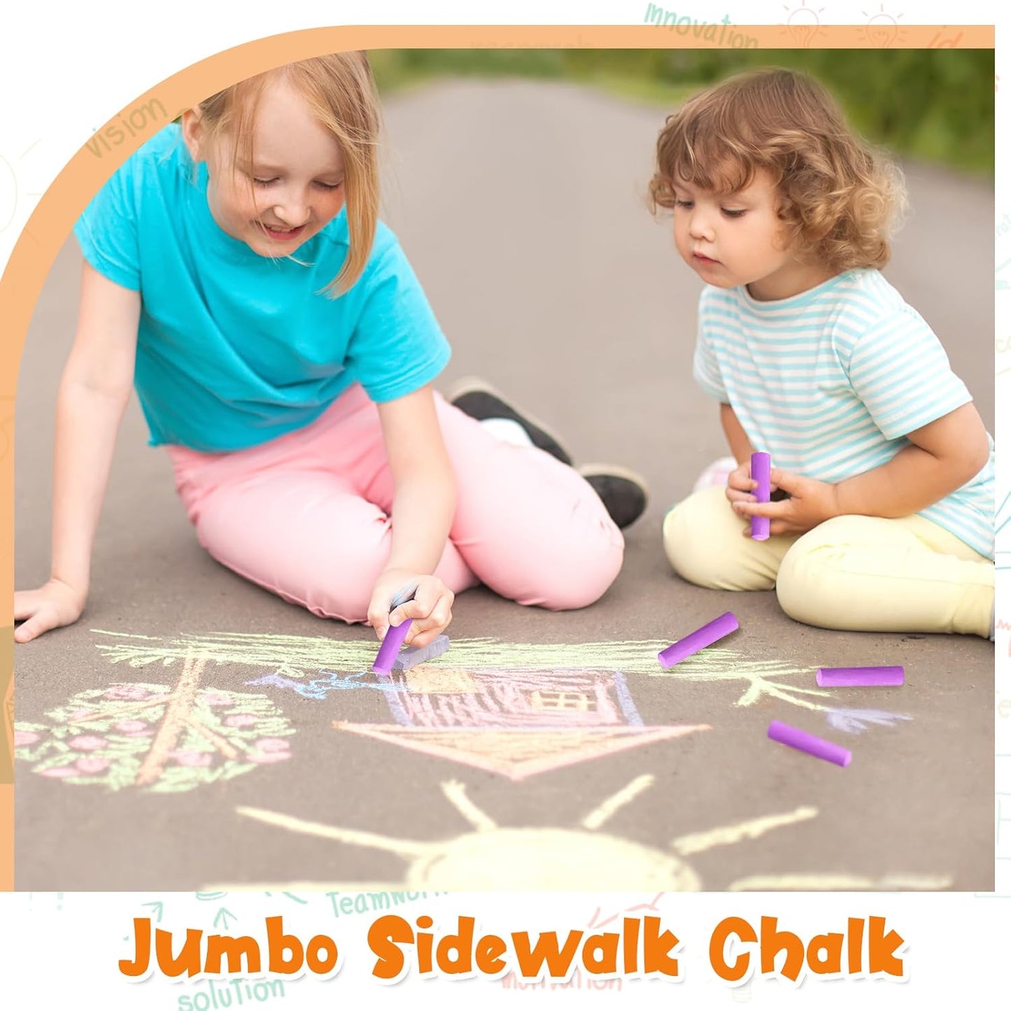 20 Pcs Sidewalk Chalks for Kids Non Toxic Jumbo Chalk for Party Gift Outdoor Art Classroom Play Painting (Rose red)
