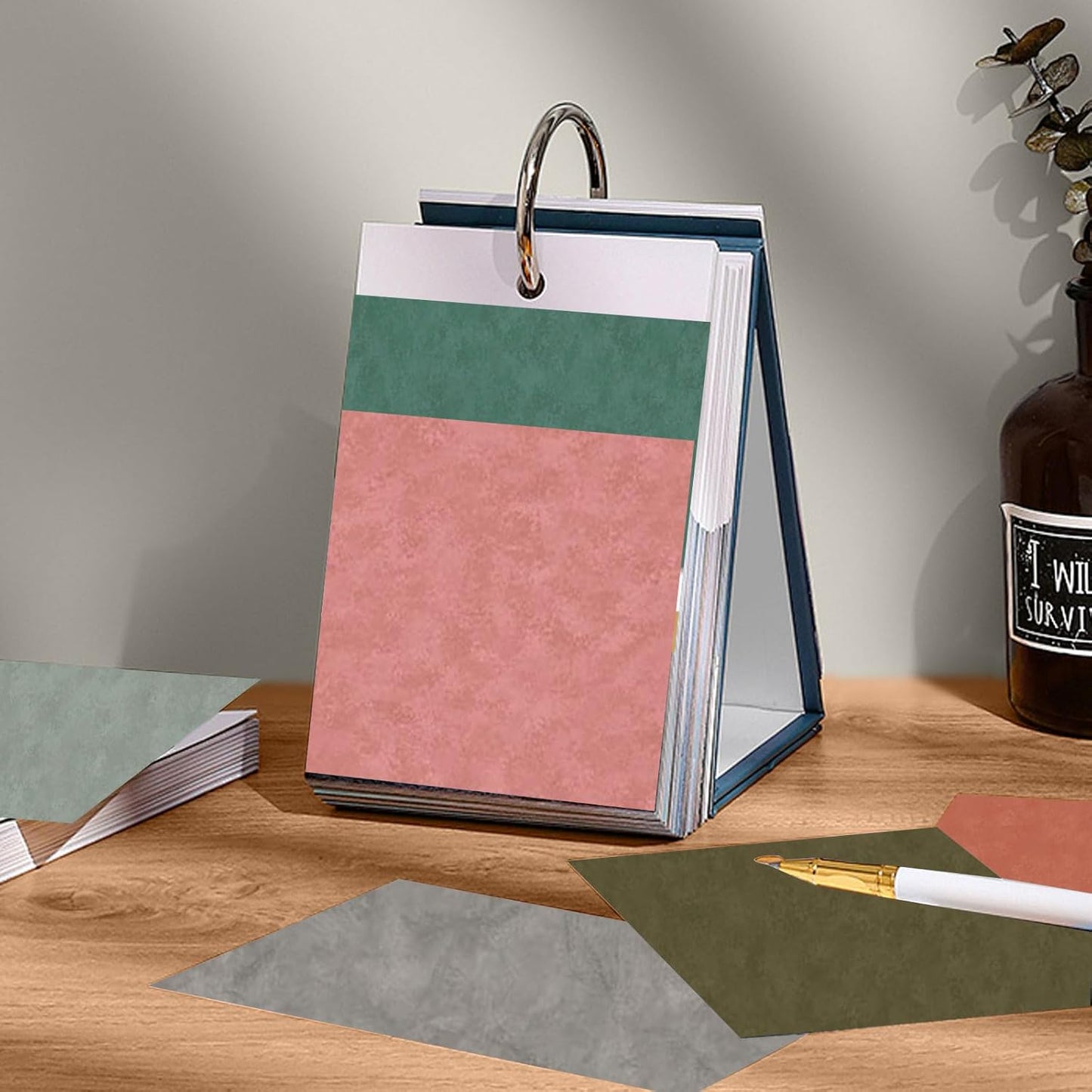 Scrapbook Paper 12x12, Double-Sided Suede Textured Scrapbook Paper Set 24 Sheets/ 24 Designs, Bohemian Patterned Craft Paper for Junk Journals Greeting Cards Album Decoration (Soft Romantic, 12x12 in)