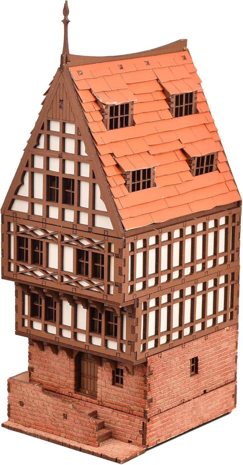 Terracota Rowhouse DIY Wooden Building Kit for Teens and Adults, Suitable for Playing with Family - Realistic