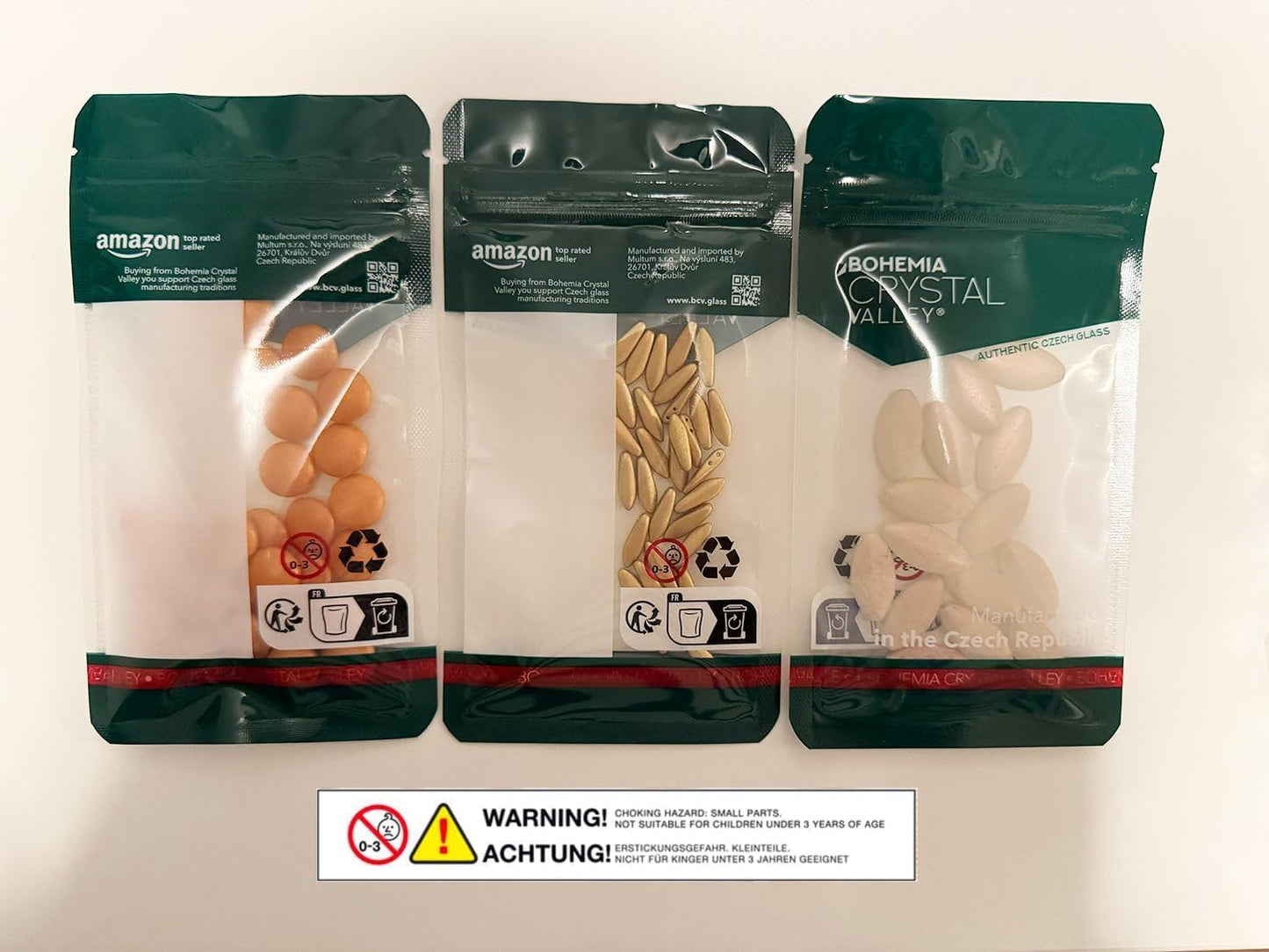 2.1oz (60g) of Glass Bead Mix with Drops, Table-Cut and fire Polish Czech Beads, Glossy & Matte Black