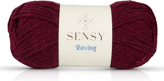 Sensy Roving Yarn, 3.5 oz, 132 Yards, Gauge 5 Bulky (Plum)