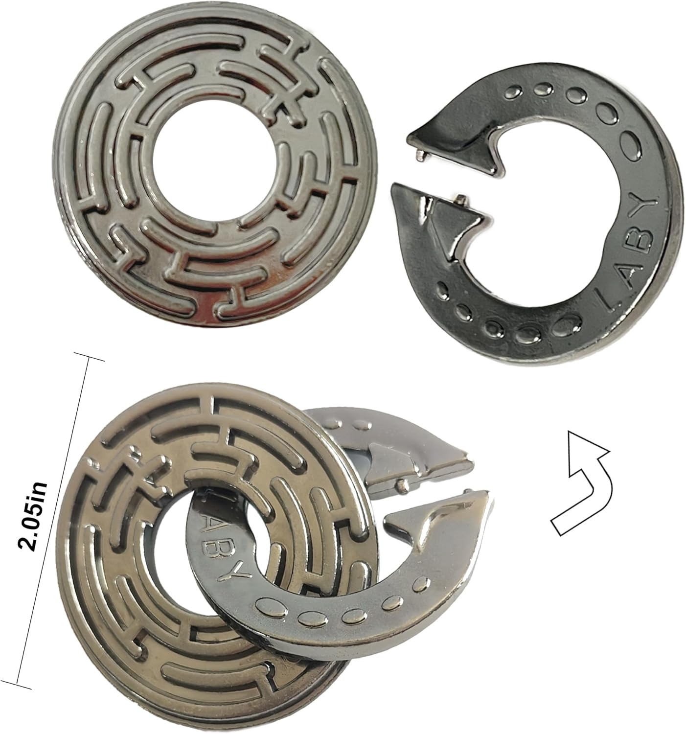 Metal Brain Teasers Puzzles 3PCS Unlock Interlocking Puzzles IQ Logic Test Disentanglement Educational Toy for Kids Adults