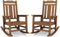 SERWALL Oversized Rocking Chair Set of 2 Outdoor, HDPE Outdoor Rocking Chairs by SERWALL