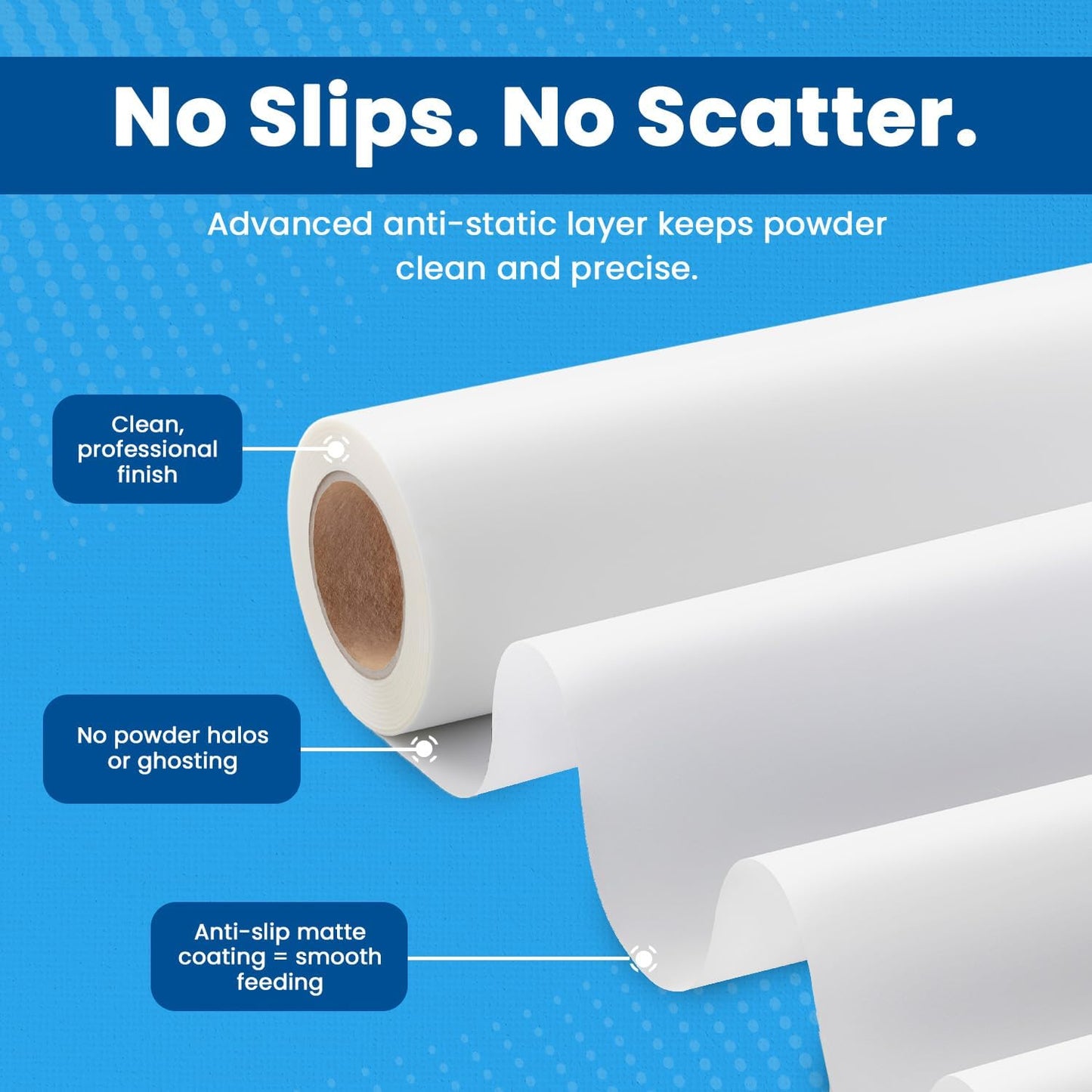 DTF Transfer Film Roll 23.6in x 328ft (Pack of 2) – Hot & Cold Peel – Double Matte Anti-Static Coating – Premium Heat Transfer Film for Vibrant Colors & Durable Prints – Works with All DTF Printers
