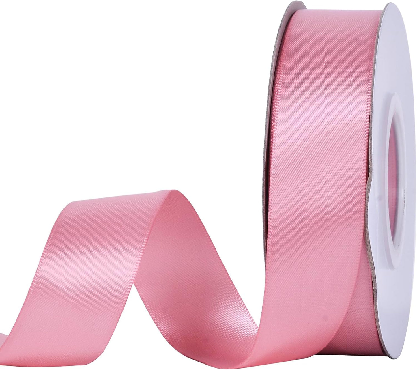 YAMA Dusty Pink Double Faced Satin Ribbon 1 Inch 25 Yards Dusty Pink Ribbon for Crafts Bows Flower Bouquet Wedding Home Decor Gift Wrapping