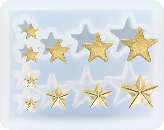 FUNSHOWCASE Mini Assorted Jewerly Stars Resin Epoxy Silicone Tiny Mold for Delicate Craft