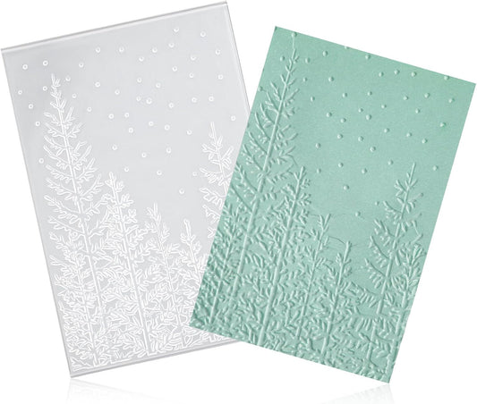 Geiserailie 1 Pcs Embossing Folders Embossing Machine Template Paper Card Folders for Christmas Card Making DIY Flower Scrapbook Photo Album Craft Decoration 5.9 x 4.1 Inch (Christmas Tree Style)