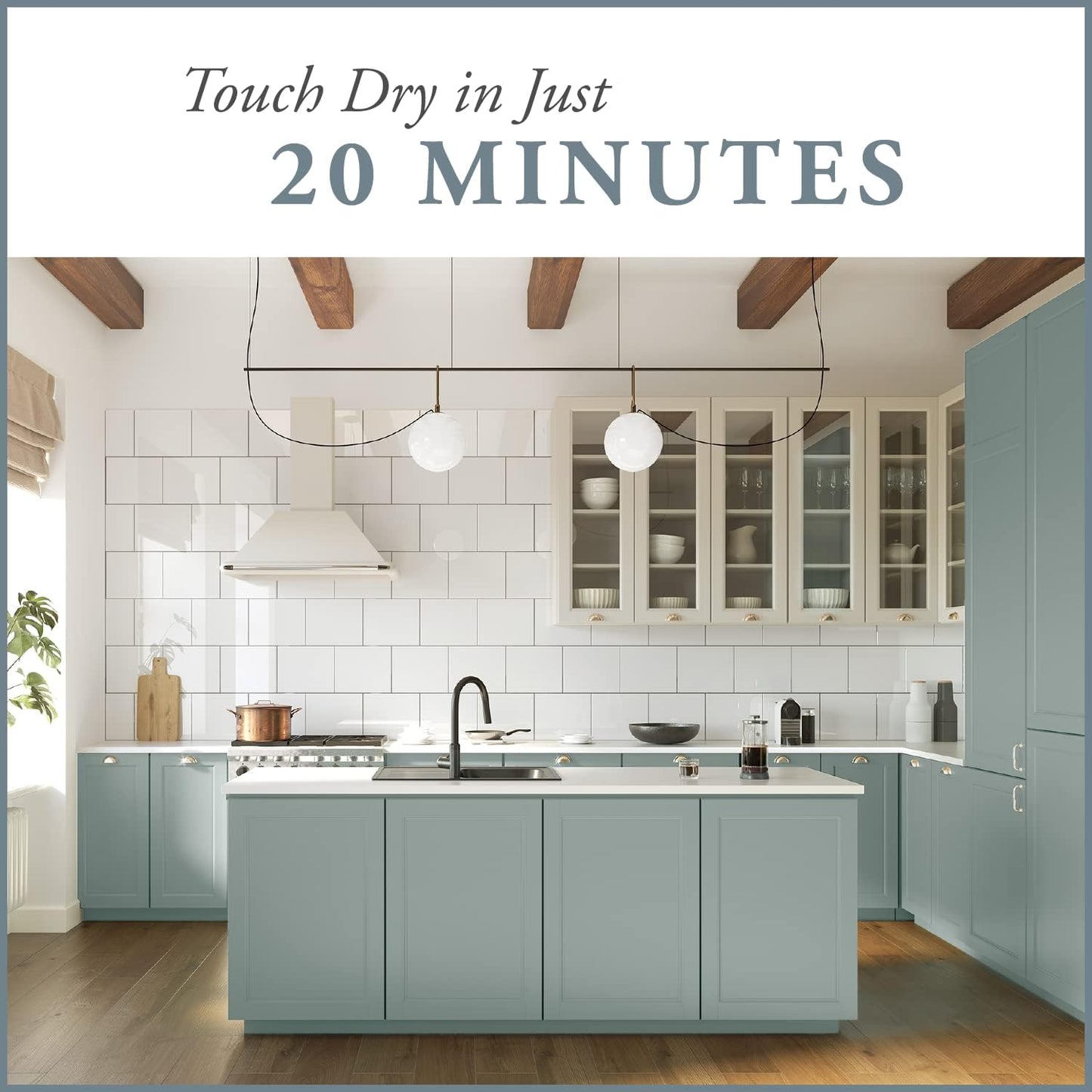 AMY HOWARD AT HOME Chalk-Based One Step Paint for Furniture, Cabinetry, Decor, Finish, and More | No Stripping, Sanding, or Priming | Medium Base | 16 Ounce | Cartouche Green