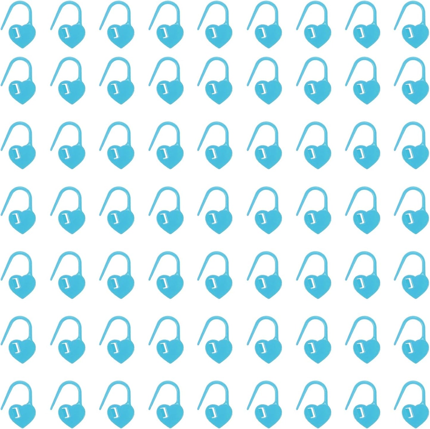 uxcell 400pcs Stitch Markers for Crocheting, Heart Shaped Crochet Marker Needle Clip Counter for Knitting Clothing Tag DIY Craft,Blue