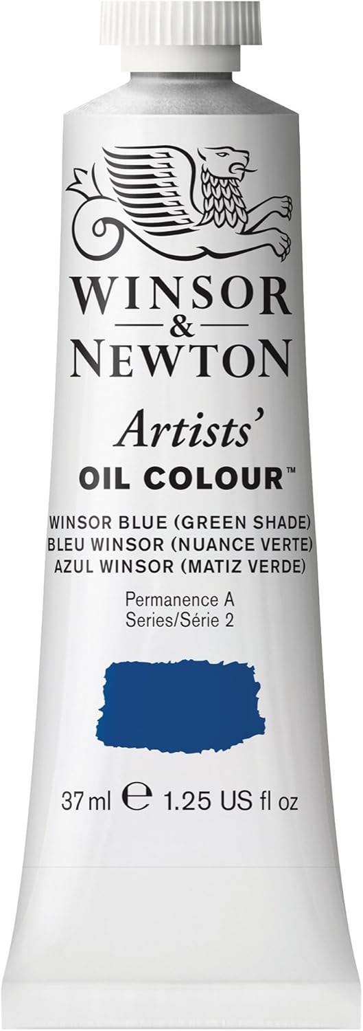 Winsor & Newton Artists' Oil Color, 37ml (1.25 oz) Tube, Winsor Blue Green Shade