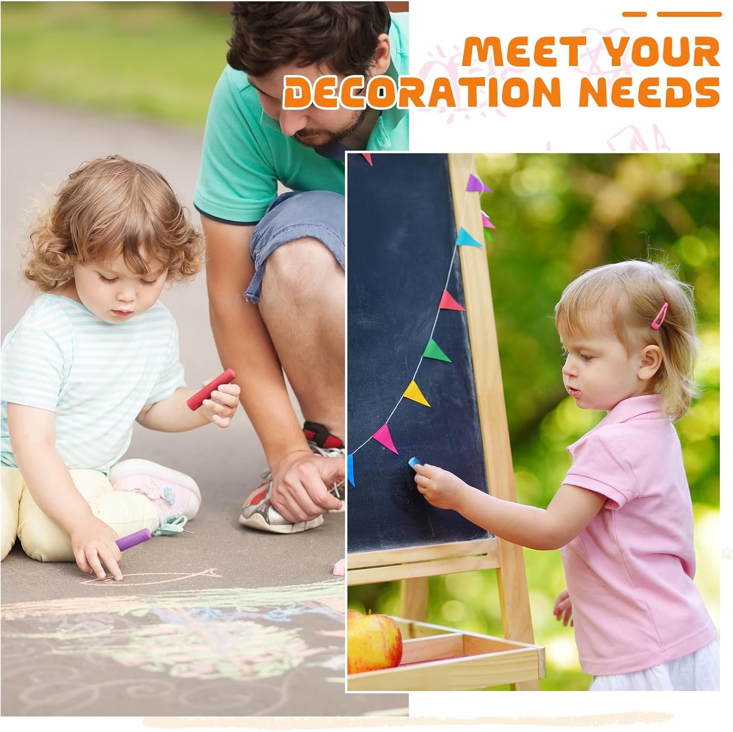 20 Pcs Sidewalk Chalks for Kids Non Toxic Jumbo Chalk for Party Gift Outdoor Art Classroom Play Painting (Multicolor)