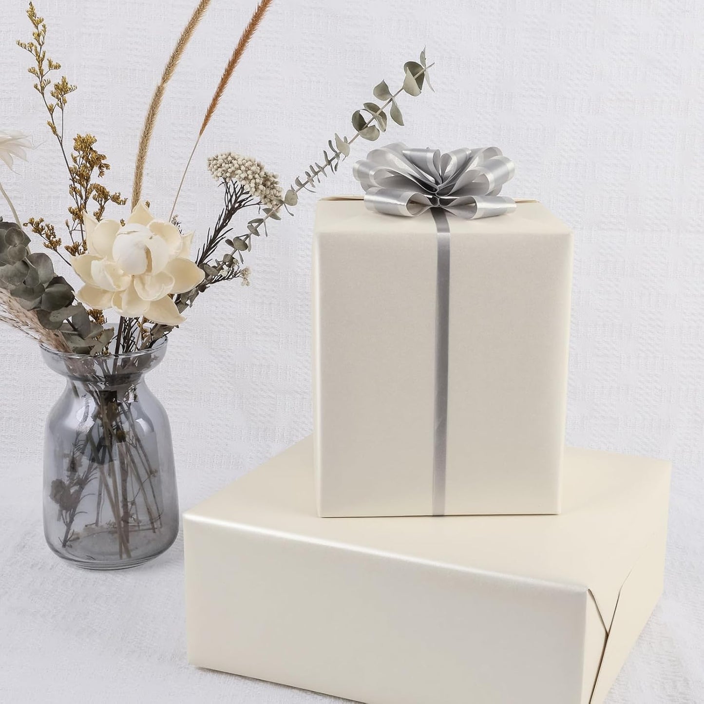 NESCCI Matte Wrapping Paper,Solid Color Pearly-Lustre Paper-4 Roll,17 Inches X 32.8 Feet Per roll.Gift Wrapping Paper,Perfect for Wedding,Valentine's Day,Birthday,Halloween,Christmas,Baby Shower