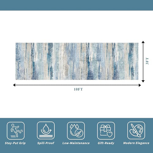 Abstract 3x10 Runner Rug Hallway - Image 2