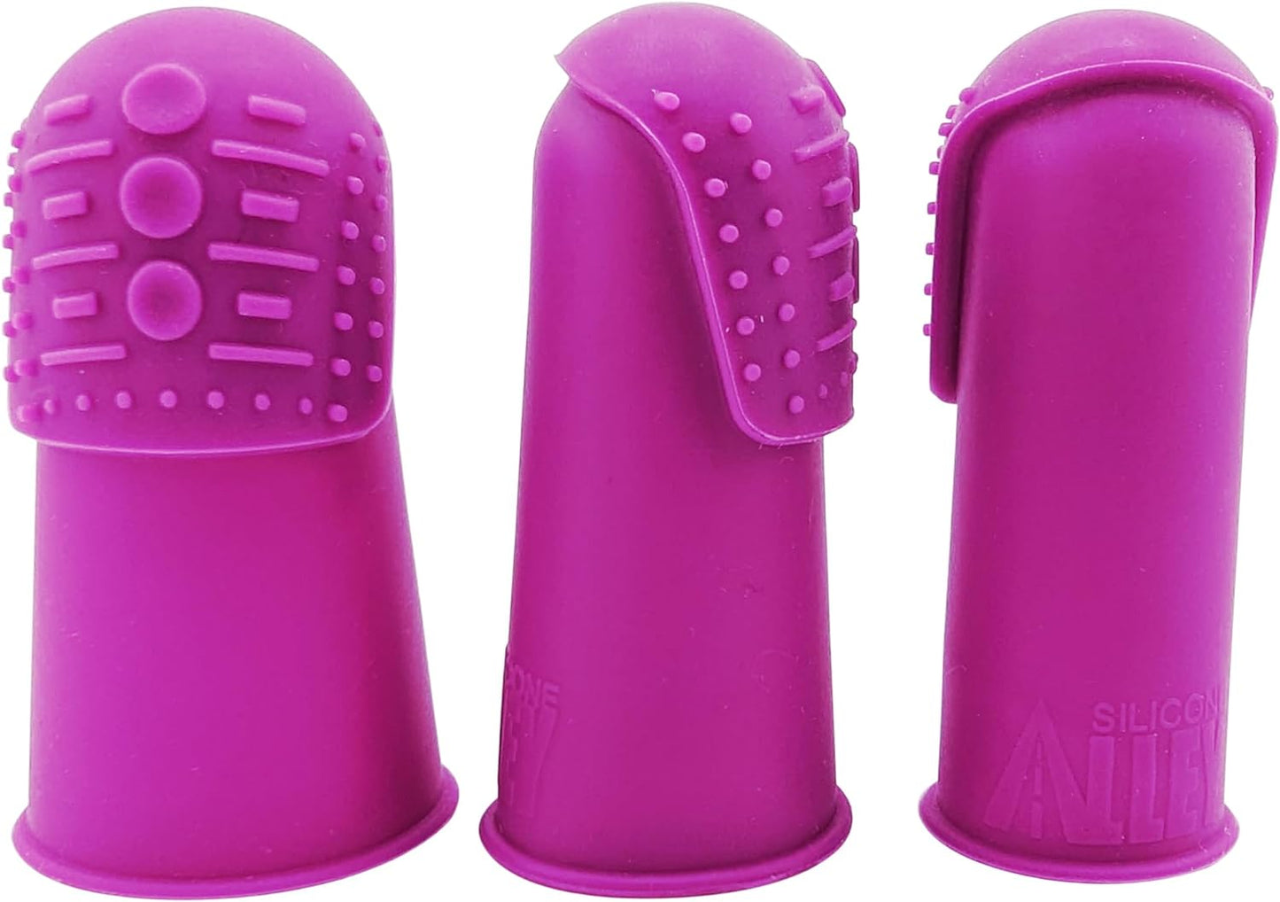 Modern Thimbles | THIK-Grip Series | Small (1) - Medium (1) - Large (1) | Including Flat Head Non-Melting Iron-Over Sewing Pins - 100 Pack - 1.5" Length