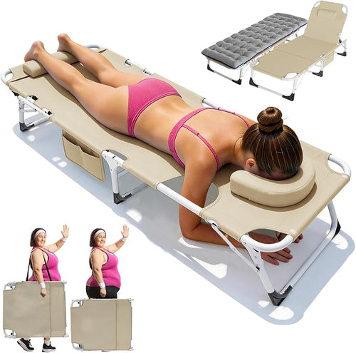 ABORON 3-in-1 Sun Tanning Chair – Oversized Folding Chaise Lounge by ABORON