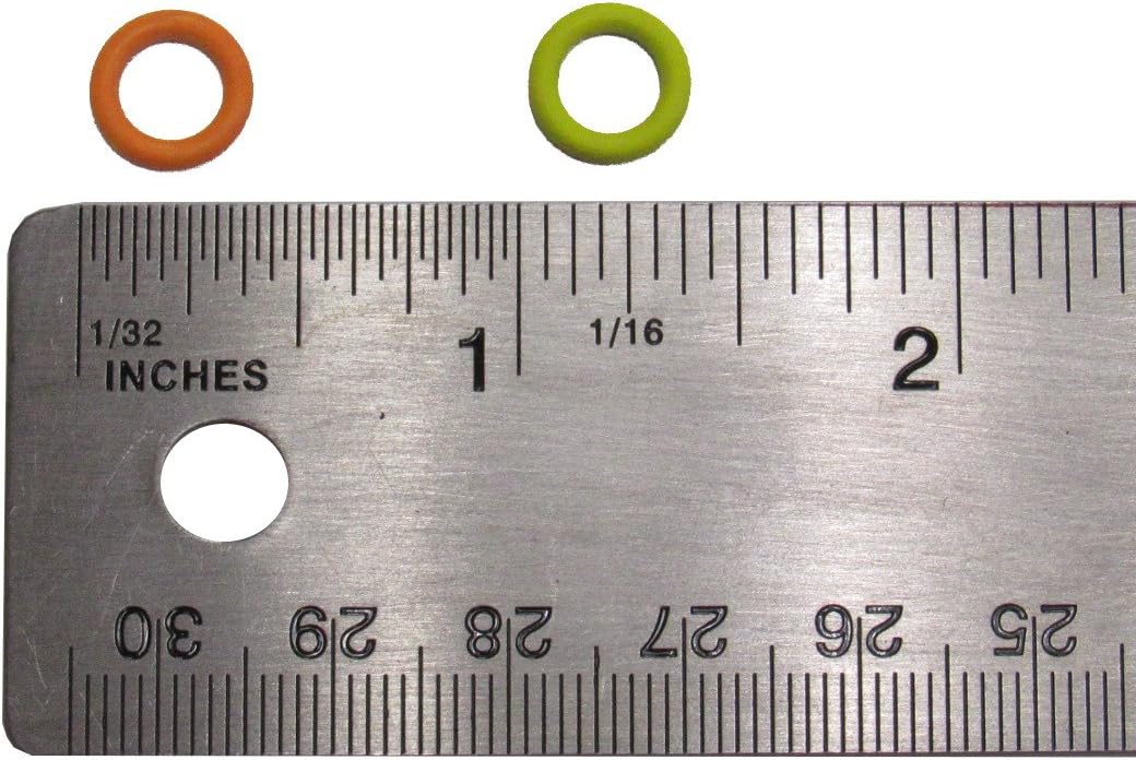 (100 Pack) Soft Stitch Ring Markers, Orange & Yellow (Small Size for Needle Sizes 0-8, for Knitting/Crochet/etc)