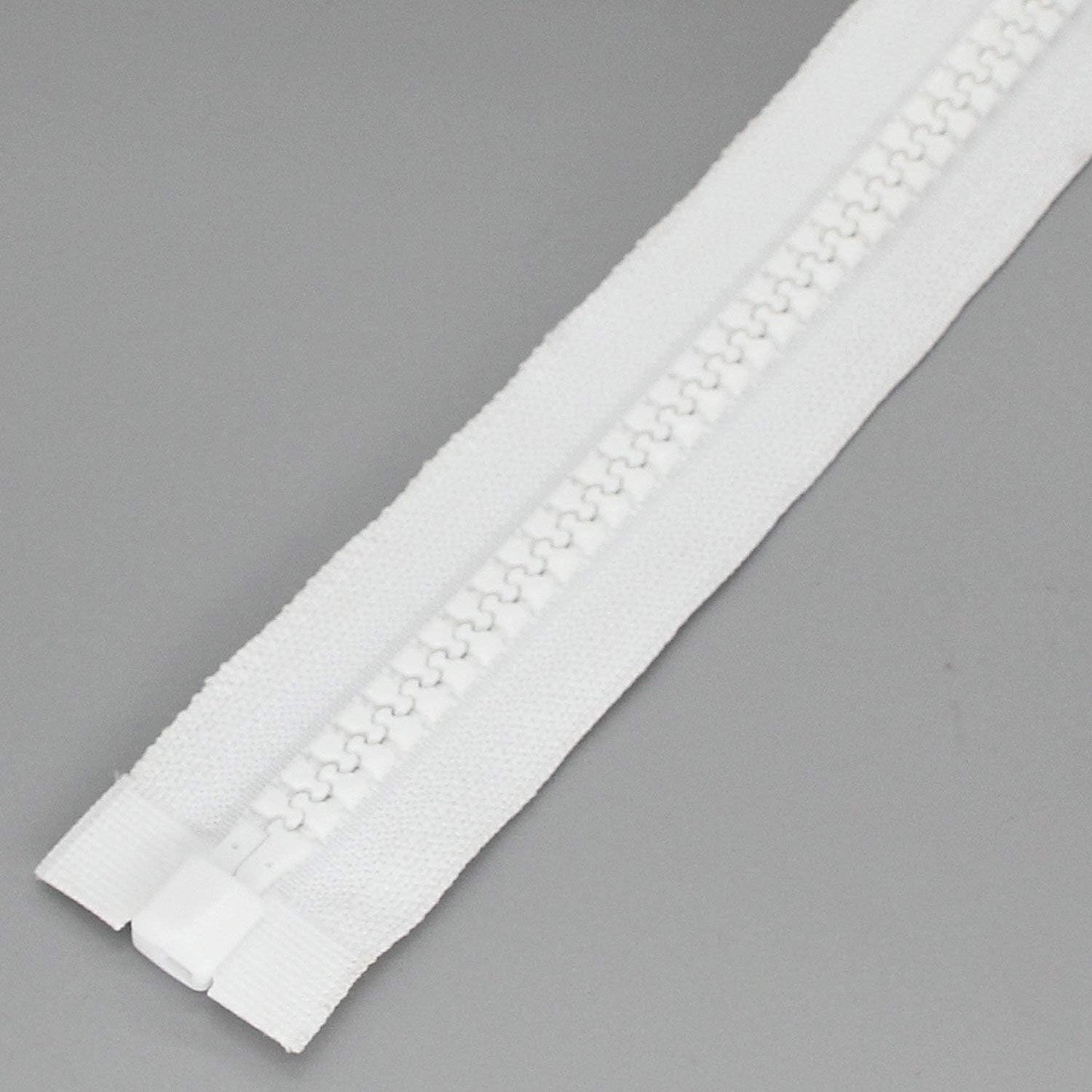 Leekayer 2PCS #10 60 Inch Heavy Duty Zippers for Sewing Separating Large Plastic Zippers White Tape with Double Pull Tab Slider, Sleeping Bag, Boat, Canvas, Cover, Trampoline, Dog Bed,Tent (60" 2pcs)