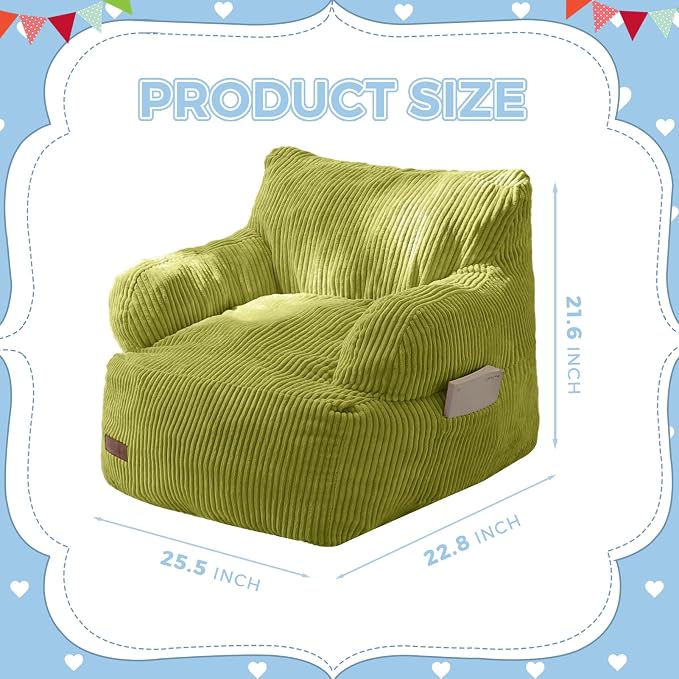MAXYOYO Kids Bean Bag Chair, Stuffed Toddler Bean Bag Sofa - Image 2