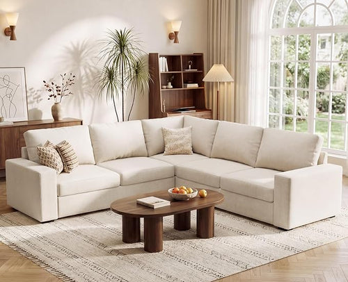 ABCASA Oversized Modular V Shaped Sectional Couches by ABCASA