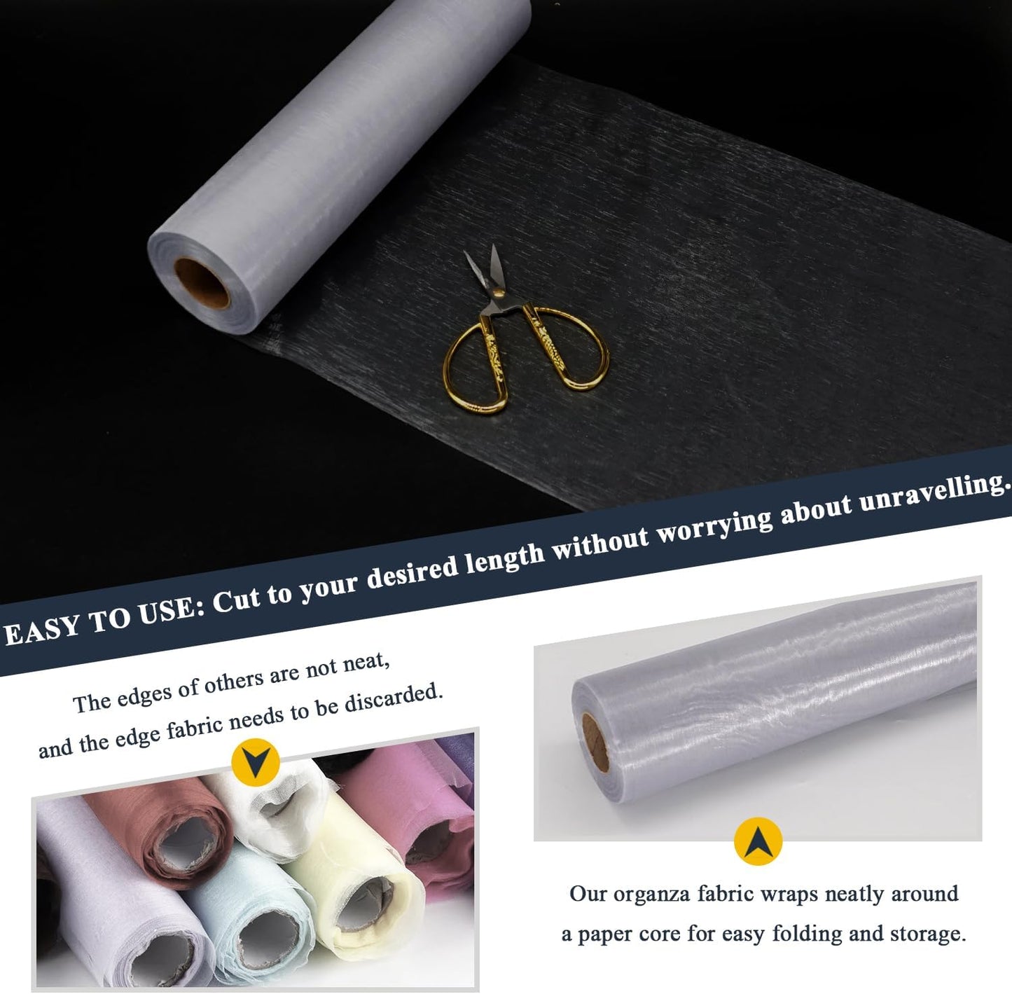 Silver Organza Tulle Fabric Rolls, Crystal Organza 12" by 50 Yards (150 ft) Sheer Nylon Silky Shiny Netting Spool Bolt for DIY Craft Table Runner Wedding Baby Shower Party Decor (Silver)