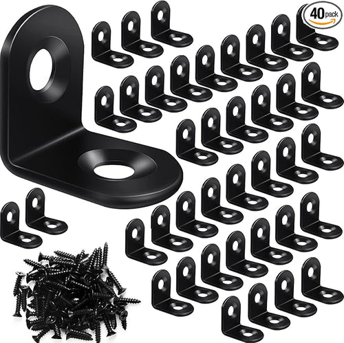 40PCS L Brackets, Stainless Steel Corner Brace by DOUDOULE