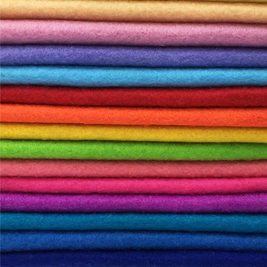 flic-flac 28pcs 8 x 8 inches (20cmx20cm) 1.4mm Thick Soft Felt Fabric Sheet Assorted Color Felt Pack DIY Craft Sewing Squares Nonwoven Patchwork