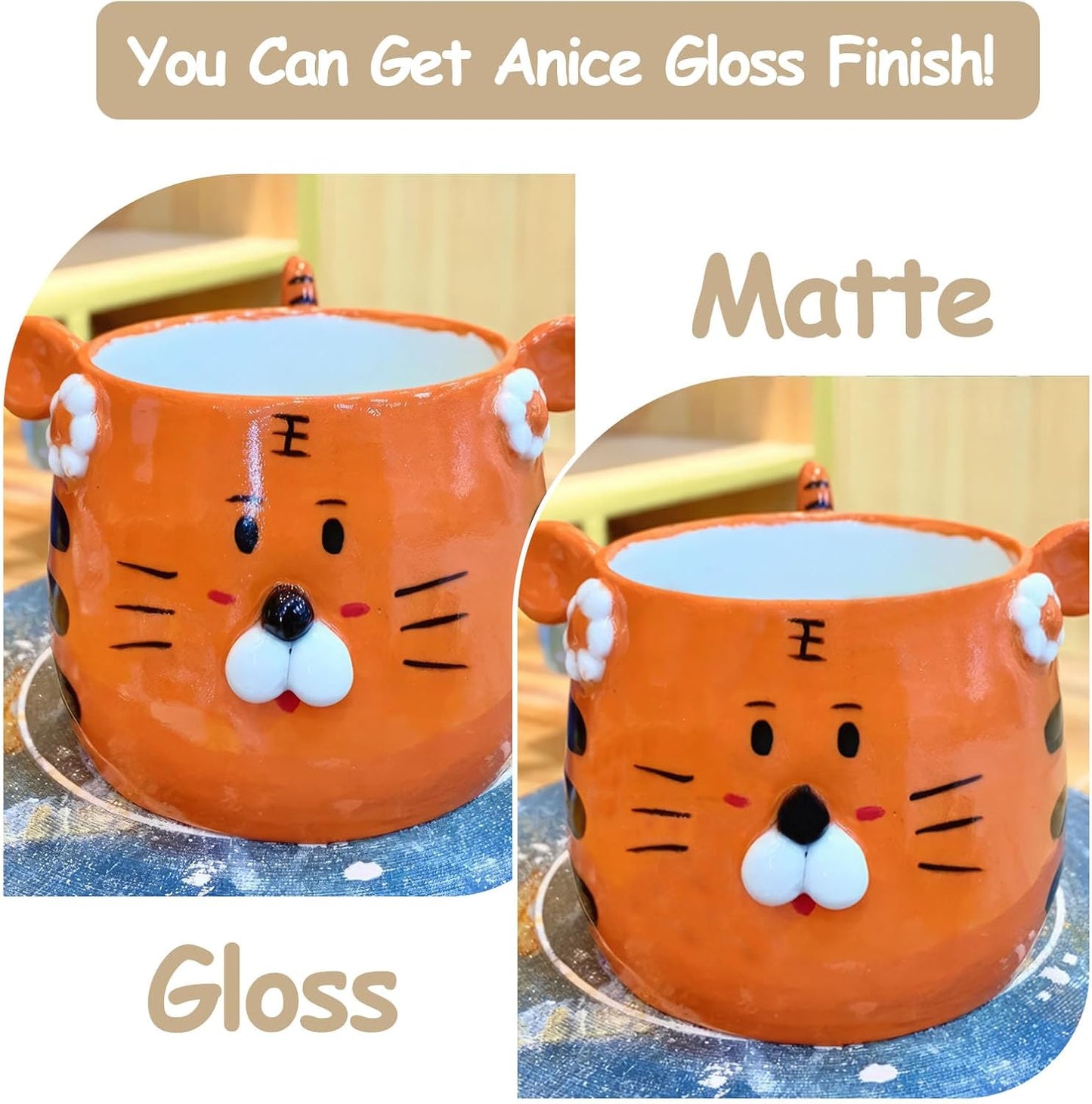 50ml Air Dry Clay Glaze & Varnish - Matte Finish for Crafts/Pottery/Sculptures - Waterproof & Quick-Drying & Non-Yellowing Clear Coating - Matte Polymer Clay Sealer