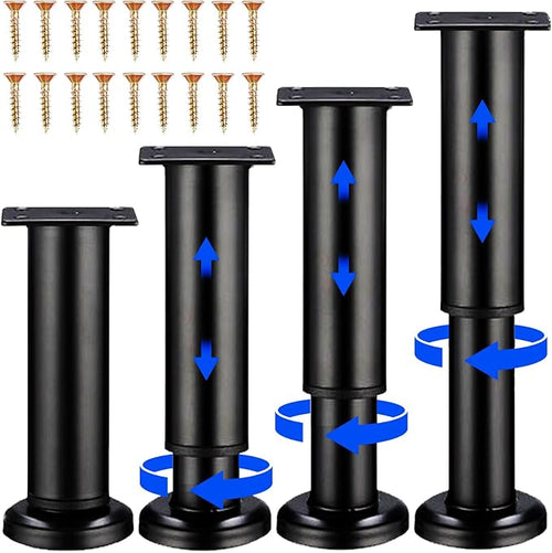 4PCS Adjustable Furniture Couch Cabinet Legs 4.72-7.48 Inch, Heavy Duty by Olldag