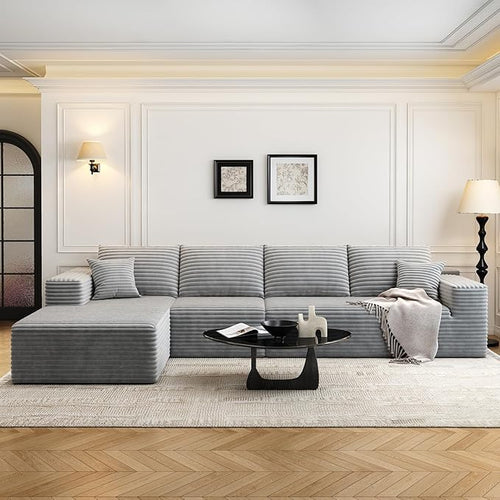 135.4" Cloud Modular Sectional Sofa Couch by Settab