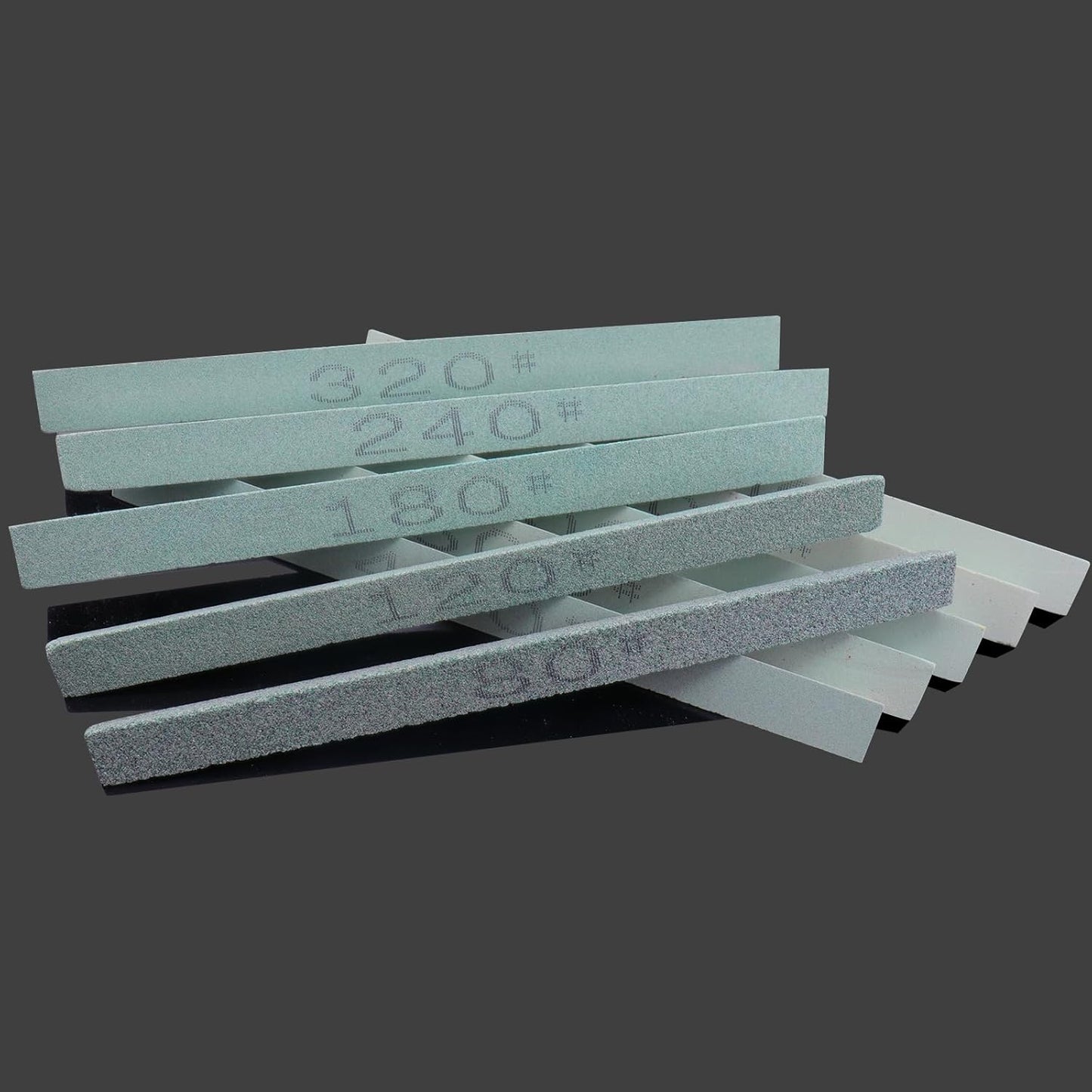 10pcs Triangular Sharpening Stone Sticks Set, 5.92inch Green Silicon Carbide Oil Stones, Grit Sizes 80#-3000# for Models, Metal, & Knife Cutting Tools