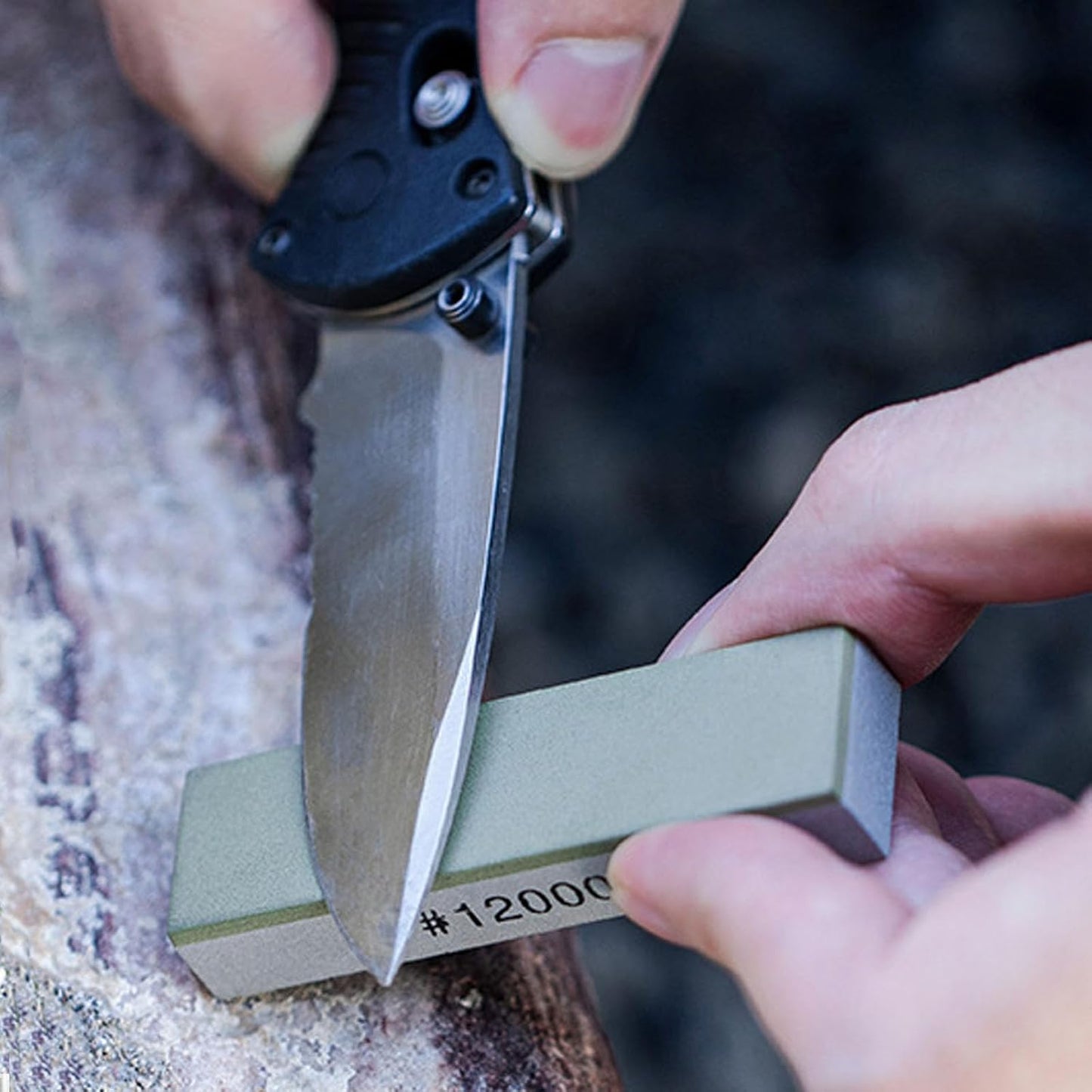 Small Travel-Portable Diamond Resin Sharpening Stone - 6000 Grit Whetstone Knife Sharpener