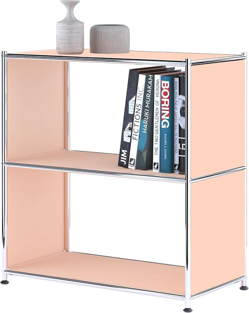 32-Inch 2-Tier Metal Bookcase, Open Shelf Storage Organizer by SIMPLINK