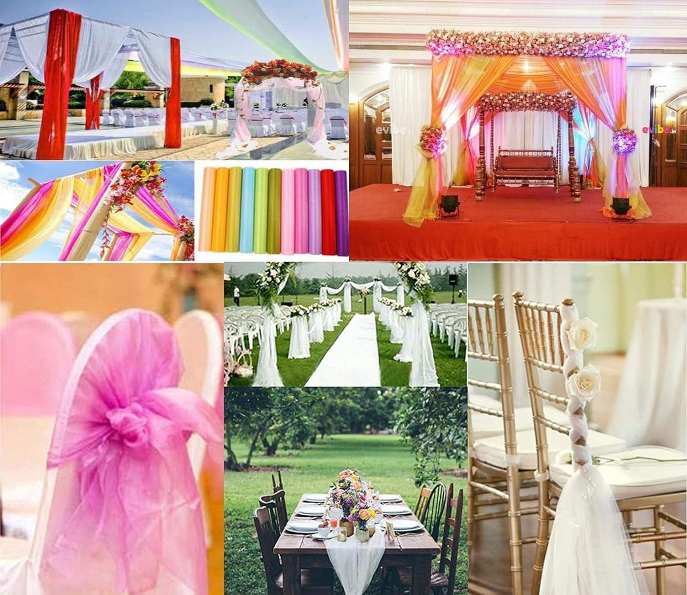 Organza Fabric 10 Yard Bridal Solid Sheer Bolt for Home Décor, Table Décor, Bridal, Fashion, Crafts, Decorations Silky Shiny Organza 44" - (10 Yard, Dusty Pink)