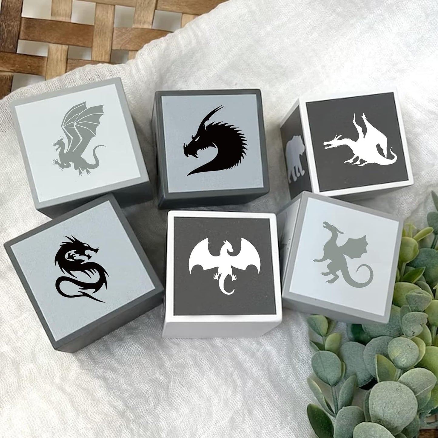 Small Stencils for Painting on Wood Reusable, 3 Inch Reusable Stencil for Craft Ornament Paint Template Stencils for Wall Card Rock Wood Signs Coasters Canvas Home Decor (Dragon)