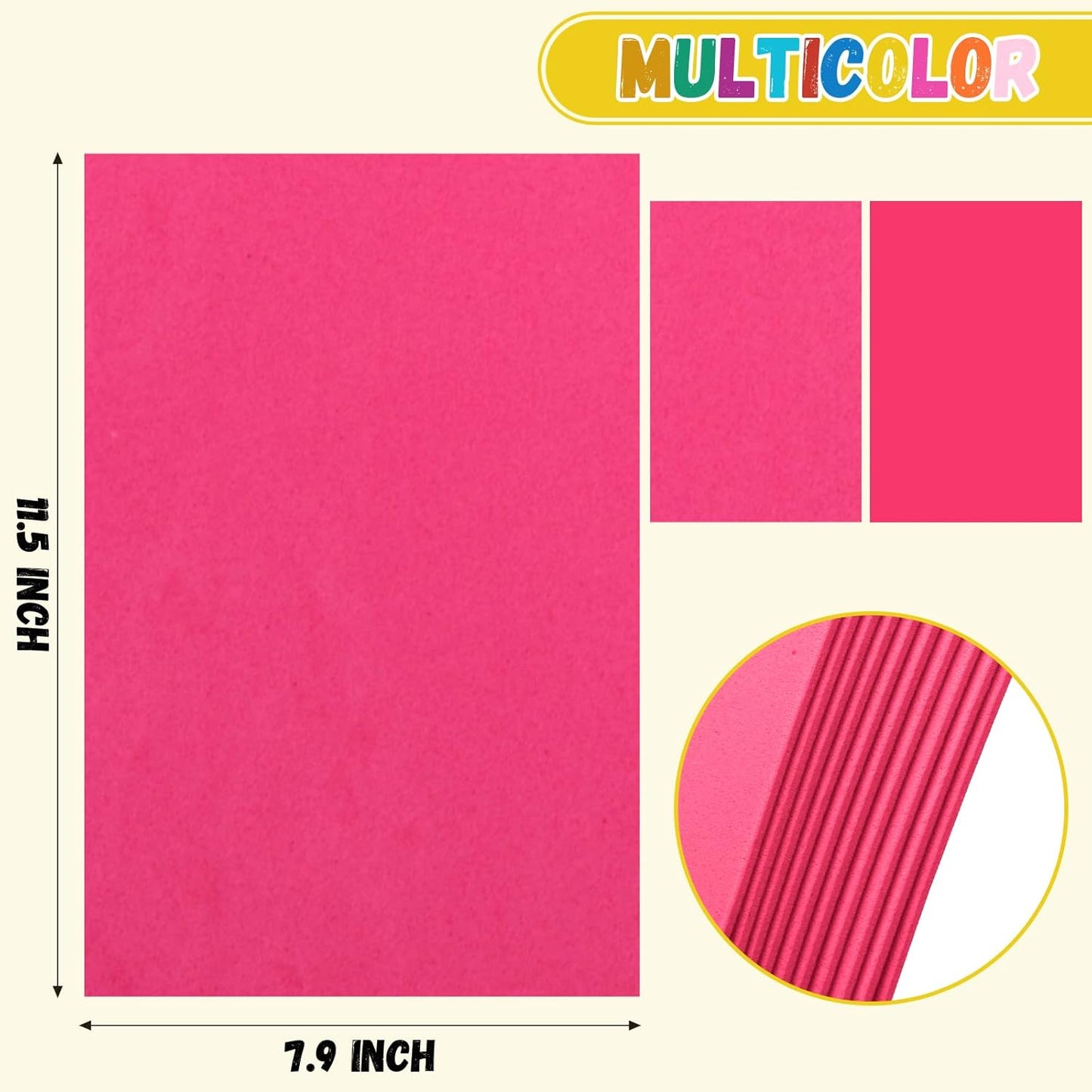 10 Pack Foam Sheets Craft 8 x 12 inch, Eva Color Foam Paper for Art Crafts Projects, Classrooms Scrapbook Gift DIY Cutters Card Party Decoration (Peach Pink)