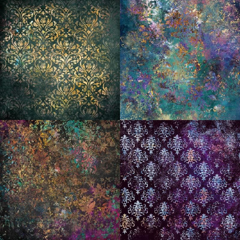 Aesthetic Scrapbook Paper Pad Vintage Patterned Paper 6×6,24 Sheets Single-Sided Boho Scrapbooking CardStock Papers Pad for Holiday Cardmaking DIY Origami Journaling.